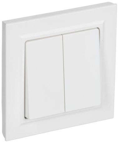 Выключатель 2-кл. СП BRITE ВСР10-2-0-БрАБ 10А в сборе арктич. бел. IEK BR-V20-0-10-K91-F