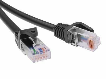 Патч-корд неэкранированный CAT5E U/UTP 4х2, LSZH, черный, 1.5м | RN5EUU4515BK DKC ДКС