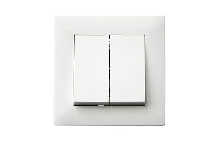 Выключатель 2-клав. Karea RIZZ бел. Makel 88001003