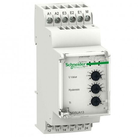 РЕЛЕ КОНТРОЛЯ ПОВЫШ/ПОНИЖ НАПРЯЖ 15-600В | RM35UA13MW Schneider Electric
