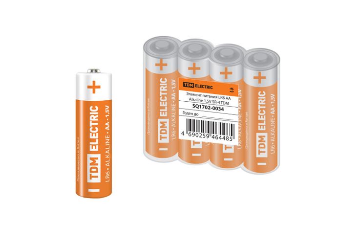 Элемент питания LR6 AA Alkaline 1,5V SR-4 | SQ1702-0034 TDM