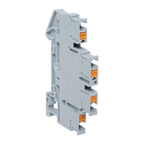 Клеммная колодка пружинная двухуровневая 2.5 Push-in серая| PIT-2,5-double | EKF