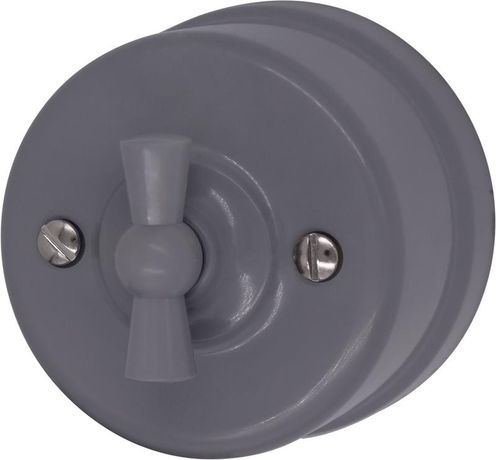 Выключатель Лизетта 1-кл. проходной, пластик, цвет Титан - B1-201-26 BIRONI