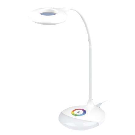 Светильник настольный TLD-535 White/LED/250Lm/5500K/Dimmer с ночником RGB 4W акк 1800mAh сенсор Белый | UL-00001496 Uniel