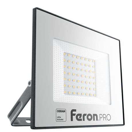 Прожектор светодиодный 50W 6400K IP65 AC175-265V/50Hz, черный, LL-1000 | 41540 FERON