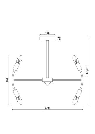 Люстра Ingrid 40Вт E14х6 IP20 Freya FR5087PL-06B