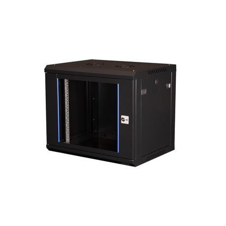 Шкаф настенный 19дюйм 12U 600х450 дв. стекл. сер. Datarex DR-600210