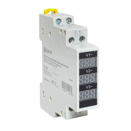 Модульный трехфазный цифровой индикатор напряжения EKF - VDI-G33