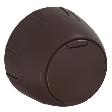 Розетка Rotondo с заземл. защ. крышкой винтов. контакты корич. OneKeyElectro 7700948 ССТ