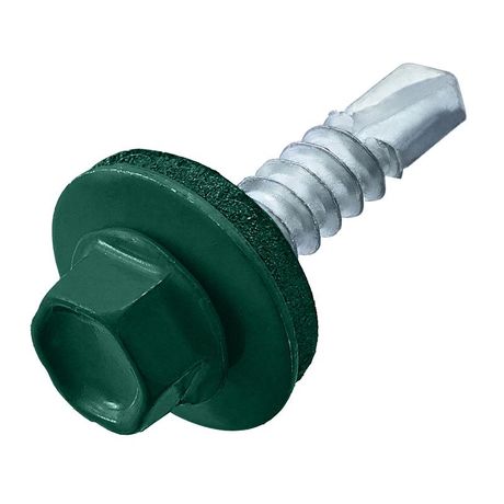 Саморез кровельный 5.5х19 RAL 6005 зел. мох (европодвес) (уп.10шт) СТРОЙМЕТИЗ 21819110