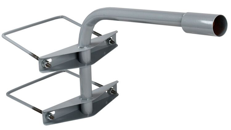 Кронштейн КНО-2 D=48мм L=500мм на опору 2 хомута серый IEK - LDKU0D-CR-48-0500-12-K03