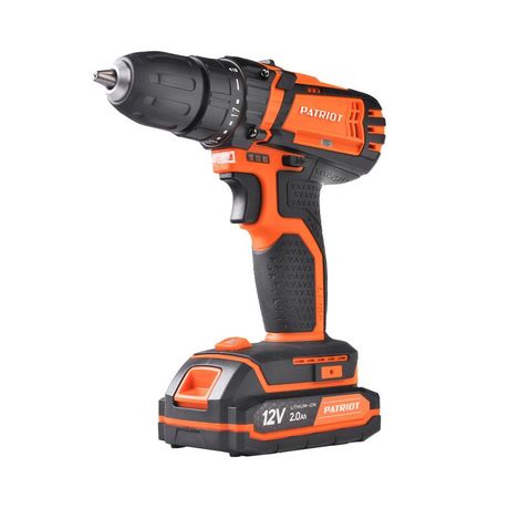 АКБ Li-Ion 12В 2.0Ач 2 скорости коробка PATRIOT 180201301 Дрель-шуруповерт аккумуляторная BR 101ES одна