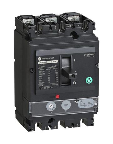 Выключатель автоматический SYSTEMEPACT CCB100 50кА 3P3D TMD25 рычаг SE SPC100N025L3DF APC