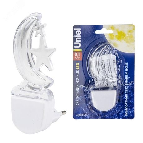 Тип свечения — теплый белый ТМ Uniel - UL-00007050 Светильник-ночник-Месяц DTL-315 Без выключателя