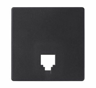 Накладка для телефонной розетки черного матового цвета S82 Concept | 8200062-098 Simon