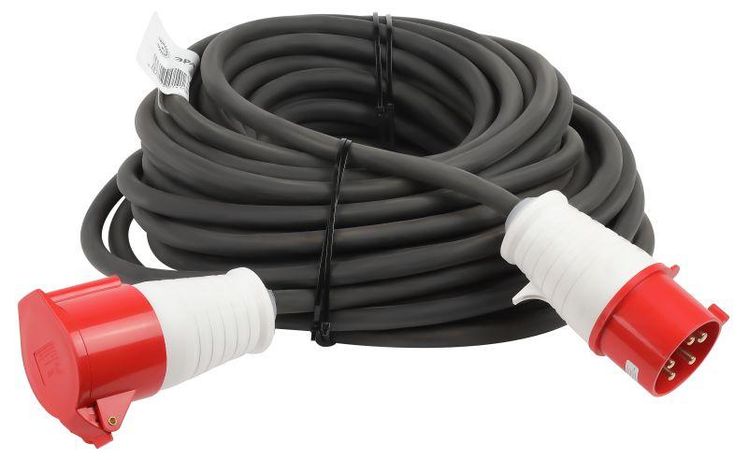 Удлинитель силовой IND380-U-1e-5x4-20m-IP44 на 380В в бухте 1 розетка CEE 5P 20м КГ 5х4 32A IP44 | Б0057298 ЭРА