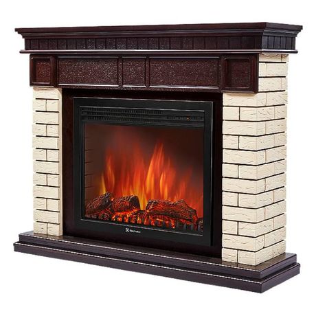 Портал Bricks 25 камень беж. шпон темн. дуб Firelight НС-1202848 Electrolux