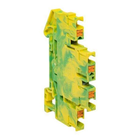 Клеммная колодка пружинная двухуровневая 2.5 Push-in земля| PIT-2,5-double-pe | EKF