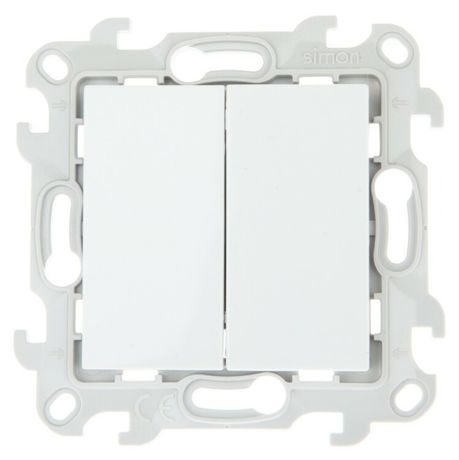 Переключатель 2-кл. 1п 2мод. СП Simon 24 10А IP20 механизм бел. 2410397-030
