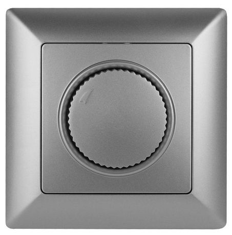 Светорегулятор поворотный СП 600Вт 230В Solo алюм. 4-401-03 Intro Б0043398 ЭРА