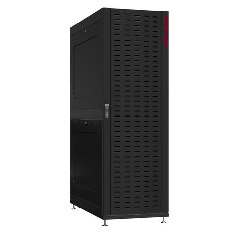 Шкаф серверный 48U 600х1070 передняя дверь: протект IP41. задняя одностворчатая перфорированная IP20. боковые панели: глухой металл. цвет: черный RAL9005 - NS 6148.9631 SYSMATRIX