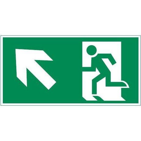 Знак Vault SST "Выход влево вверх" 150х300мм VARTON V4-EM-00.1530.ADV-0007 VARTA