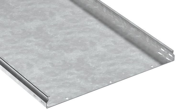 Лоток листовой неперфорир. 50х600 L2500 сталь 2.0мм HDZ ESCA 7 IEK CLN10-050-600-200-D25-HDZ