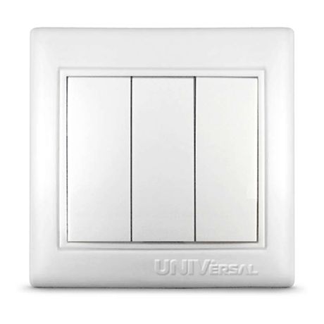 Выключатель 3-кл. СП Севиль 10А IP20 бел. UNIVersal С0043 Союз