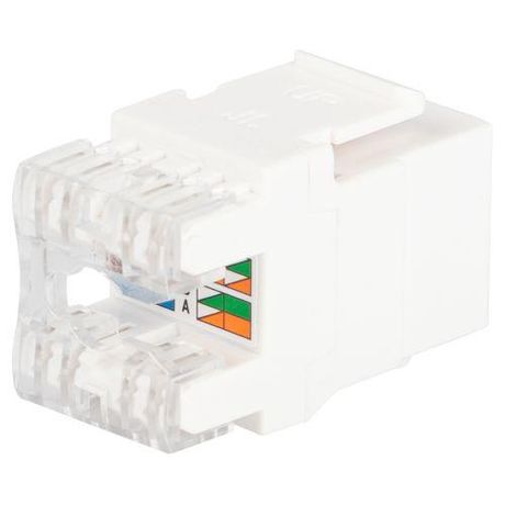 Коннектор RJ45 CAT6 UTP Keyston цвет белый для установки в Люки ЭРА ОФИС 18-8002-01 - Б0063290