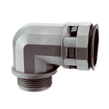 Муфта 90 грд. труба-коробка DN 23 мм, М25х1,5, полиамид, цвет черный | PAN23M32N DKC ДКС