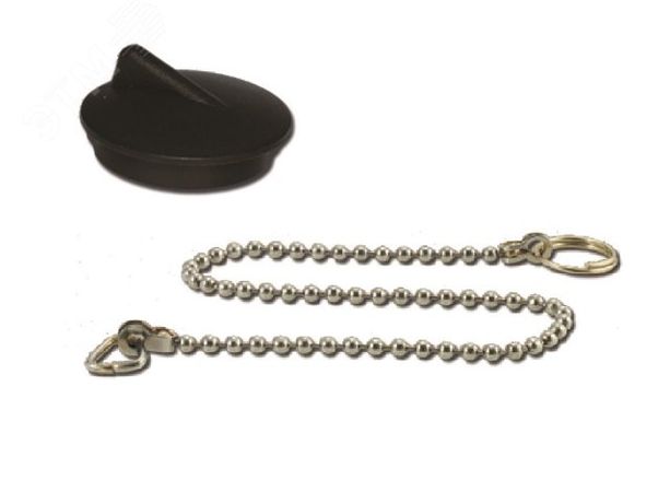 Пробка ПВХ с цепочкой 50 см для ванн нержавеющим выпуском - 30981234 VIRPlast