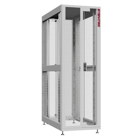 Шкаф серверный 42U 600х1200 передняя дверь: двустворчатая перфорированная IP20. задняя боковые панели: без. цвет: серый RAL7035 - NS 6242.7440 SYSMATRIX