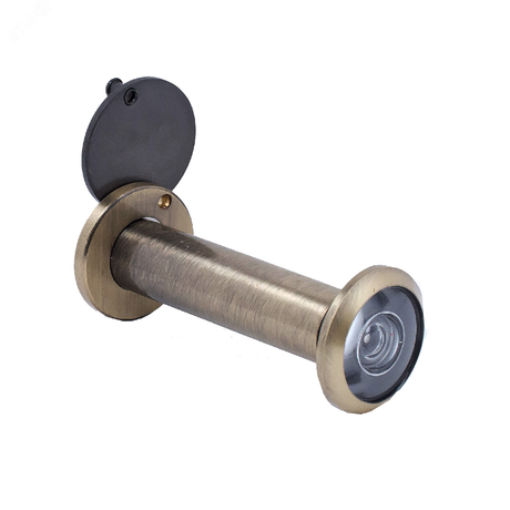 Глазок дверной для металлических и деревянных входных дверей толщиной 70-120мм, АЛЛЮР ГДШ-5 БШт 70-120мм старая бронза - 12035 ПТК