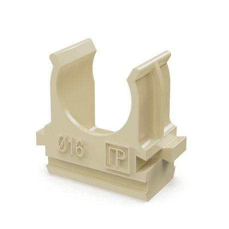 Держатель для труб (клипса) d16мм негорюч. атмосферостойкая сосна (НГ) (уп.10м) Промрукав PR13.02771 Строитель