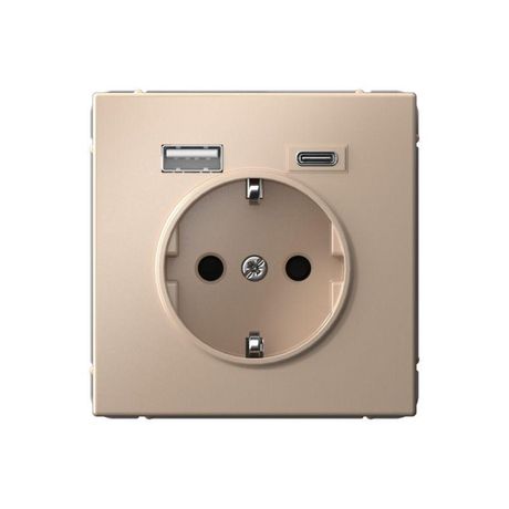 Розетка ArtGallery 16А с 2-мя заряд. устройствами USB A+C 5В/2.4А/3А 2х5В/1.5А механизм песочн. SE GAL001232 APC