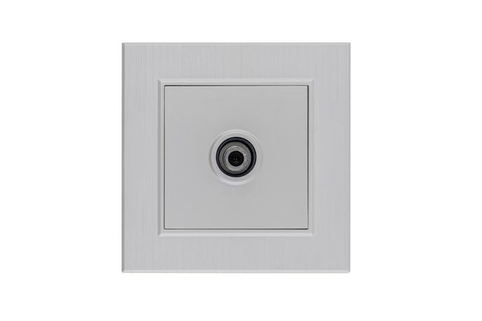 Розетка TV проходная Karea LINE STAR жемчуж. Makel 86100007