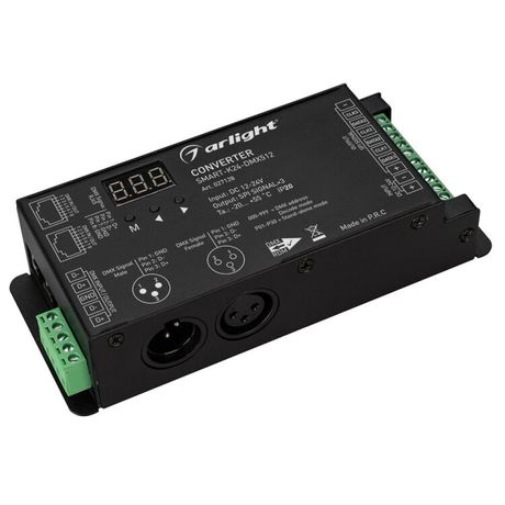 Конвертер SMART-K24-DMX512 (12-24V, SPI, 2.4G) (ARL, IP20 Металл, 5 лет) - 027128 Arlight