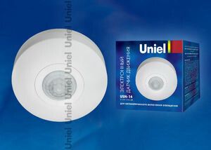 Датчик движения USN-14-360R-1200W-3LUX-6M-0.6-1.5m/s-WH упаковка картон Uniel 06566