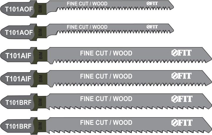 Набор полотен для электролобзика 6 шт (T101BRFx2, T101AOF x2, T101AIF x2) - 41012 РОС