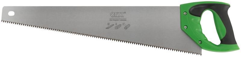 Ножовка по дереву, крупный каленый зуб 5 TPI, 2D заточка, пластиковая прорезиненная ручка 500 мм - 40423 РОС