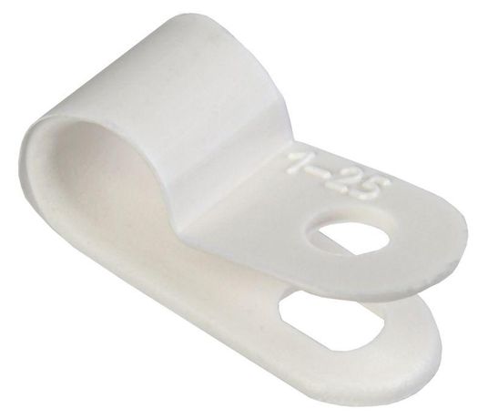 Скоба крепежная 6мм нейлоновая белая (50шт) | USK11-06-050-K01 IEK