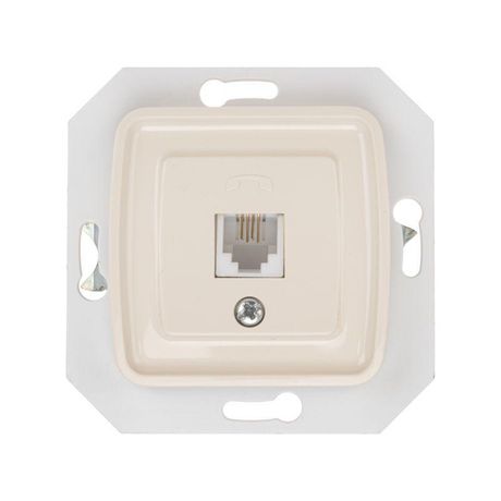 Розетка телефонная СП DEA RJ11 механизм беж. Kranz KR-78-0252