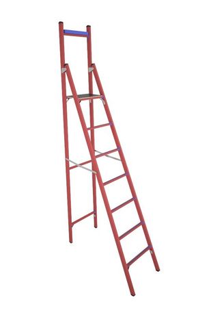 Стремянка диэлектрическая СВД-2.3 Евро с вертикальной опорой стеклопластик. Антиток Д413751 Диэлектрик