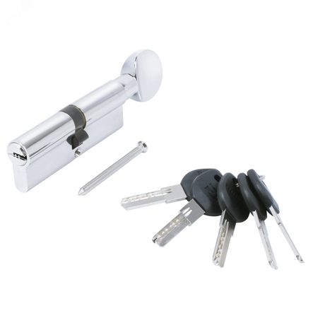 Механизм цилиндровый для врезных замков, АЛЛЮР HD FG 90-5К CP(30Gx10x50) хром - 7824 ПТК