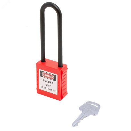 Замок безопасности навесной нейлоновая дужка BD-G31 Red - 10259 ПТК