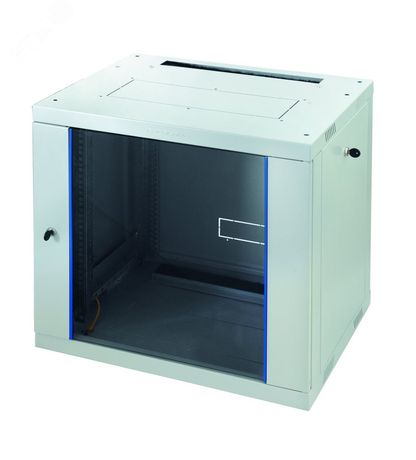 Шкаф Racknet S3000 42U 600 x 600, передняя дверь перфорированная одностворчатая, задняя черный - 60F-42-66-34BL Eurolan Eurolan арт. 60F-42-66-34BL