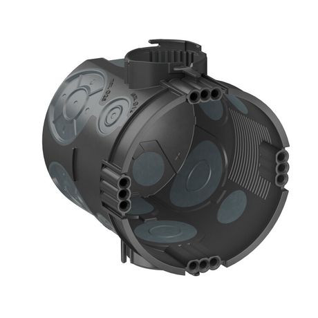 Коробка монтажная для твёрдых стен диам.60мм H (глубин а) 66 мм, с герметичными вводами, без винтов - 2003708 OBO Bettermann UG 66-L