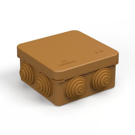 Коробка распределительная 40-0210-8001 для о/п безгалогенная (HF) бук 80х80х40 (105шт/кор) IP55 | Промрукав Строитель