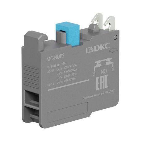 Контактный блок с клеммными зажимами под винт, нормально-открытый | MC-NOPS DKC ДКС
