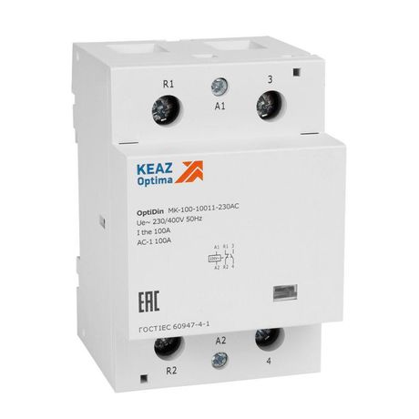 Контактор модульный OptiDin MK-100-8020-110АС (КЭАЗ) | 321220 КЭАЗ